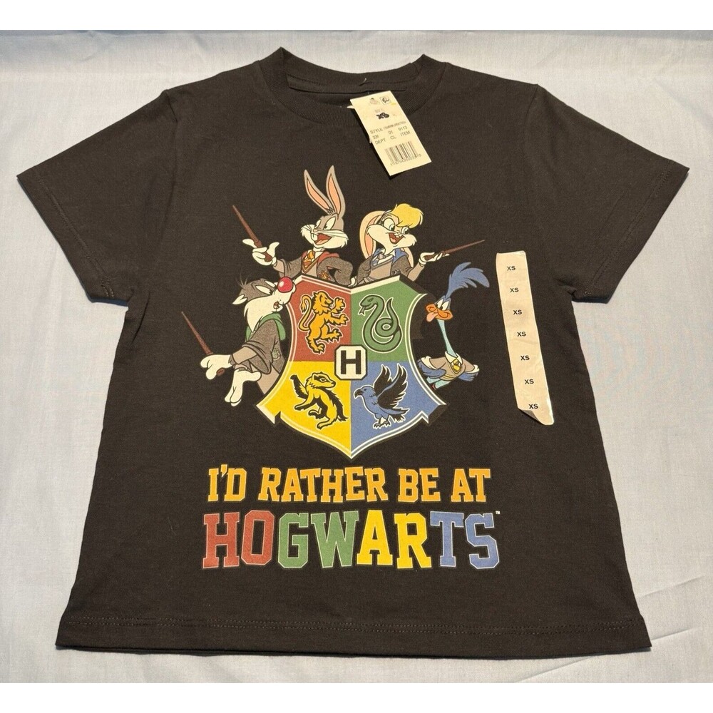 Warner Brothers "I’d rather be at Hogwarts" Kids T-shirt Size XS (4/5) New